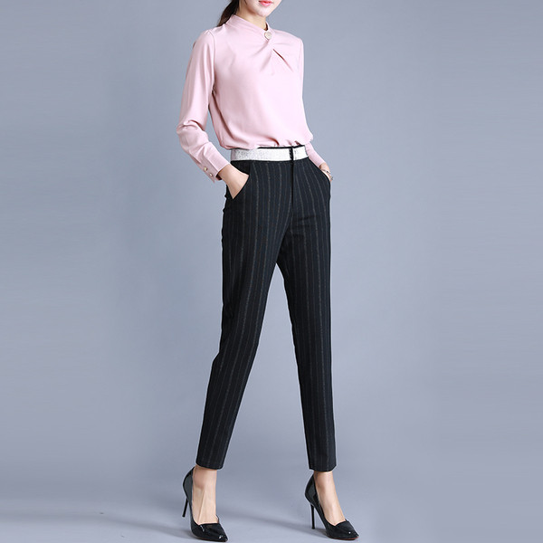 Pantaloni moderni de dama cu talie inalta