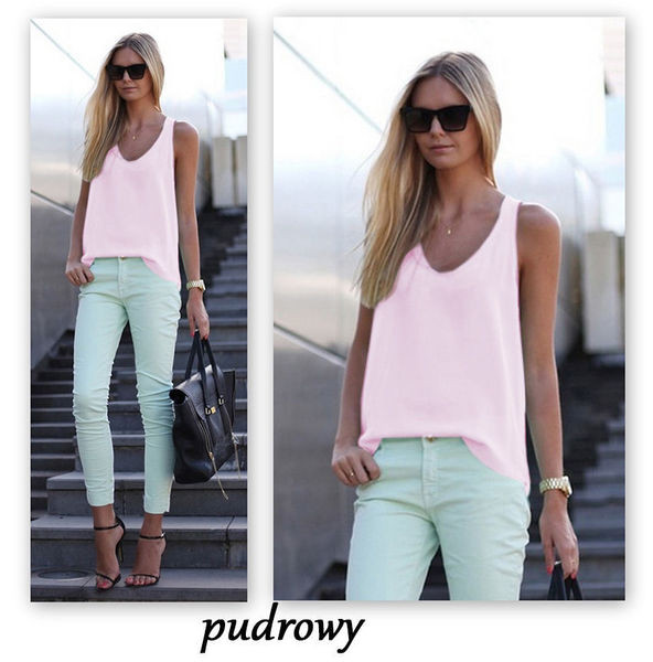 Stílusos női felső V-nyakkal, több színben