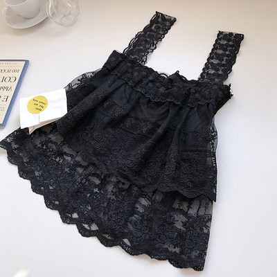 Női csipke felső, széles pántokkal, többféle színben