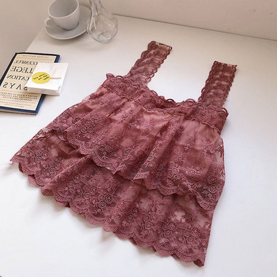 Női csipke felső, széles pántokkal, többféle színben