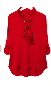 Aktuális női ing nyakkendővel több színben