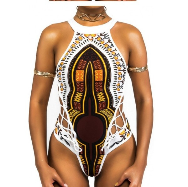 ÚJ teljes női fürdőruha fekete-fehér kivágásokkal