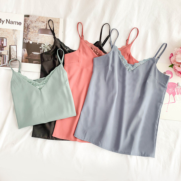 Modern női felső csipkével, hat színben