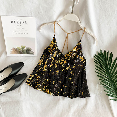 Stílusos női felső, flitteres díszítéssel, két színben