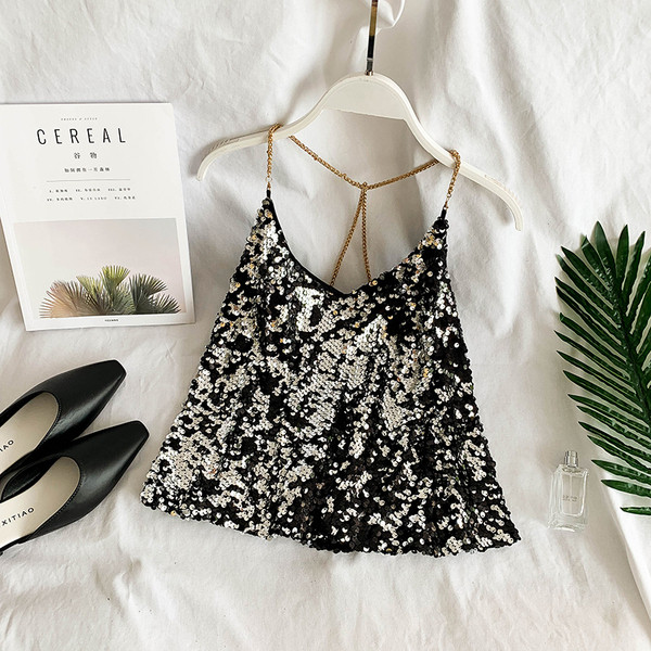 Stílusos női felső, flitteres díszítéssel, két színben