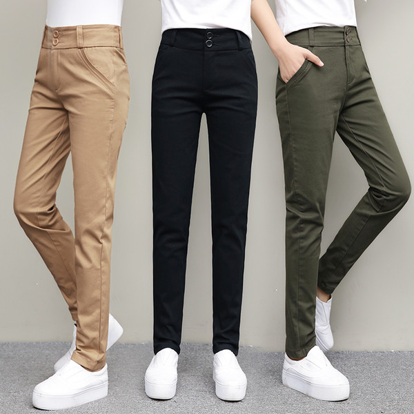 Alkalmi női nadrág magas derékkal, három színben