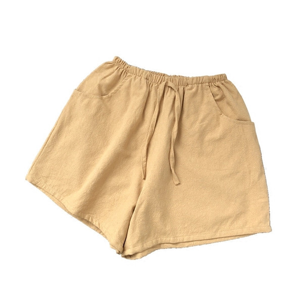 Pantaloni scurți de damă cu cravate și buzunare în cinci culori