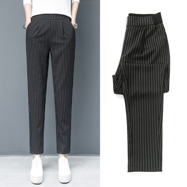 Pantaloni moderni de dama cu talie inalta