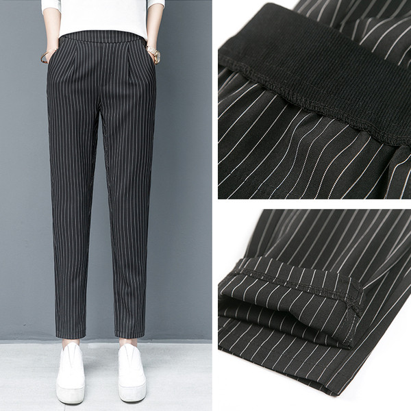 Pantaloni moderni de dama cu talie inalta