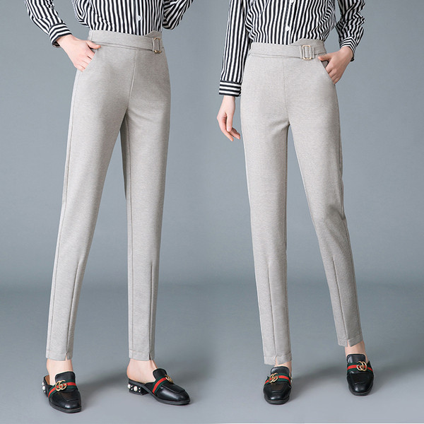 Stílusos női nadrág csattal, két színben