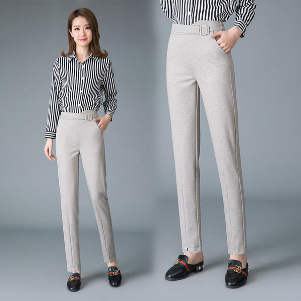 Stílusos női nadrág csattal, két színben