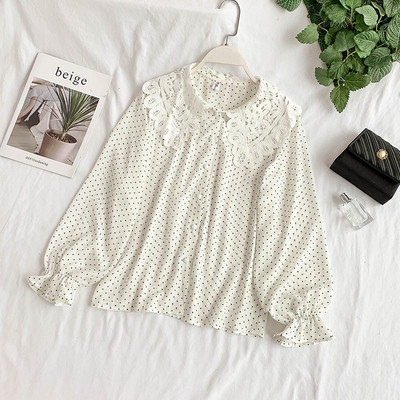 Camasa de dama actuala cu dantela in mai multe culori