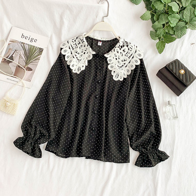 Camasa de dama actuala cu dantela in mai multe culori