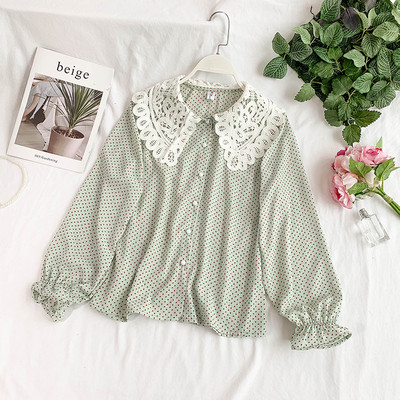 Camasa de dama actuala cu dantela in mai multe culori