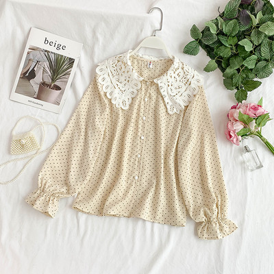 Camasa de dama actuala cu dantela in mai multe culori