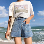 Női rövidnadrág magas derékkal, három színben