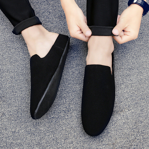 Mocasini moderni pentru bărbați în negru și gri