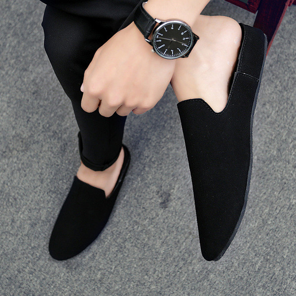 Mocasini moderni pentru bărbați în negru și gri