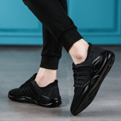 Légáteresztő sportcipő fekete színben