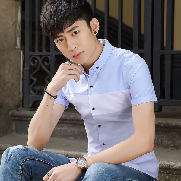 Stílusos férfi ing rövid ujjal, három színben