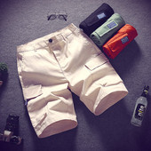 Pantaloni scurți casual barbatesti cu buzunare in mai multe culori