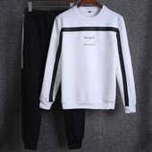 Set sport pentru bărbați din două părți în negru, alb și albastru