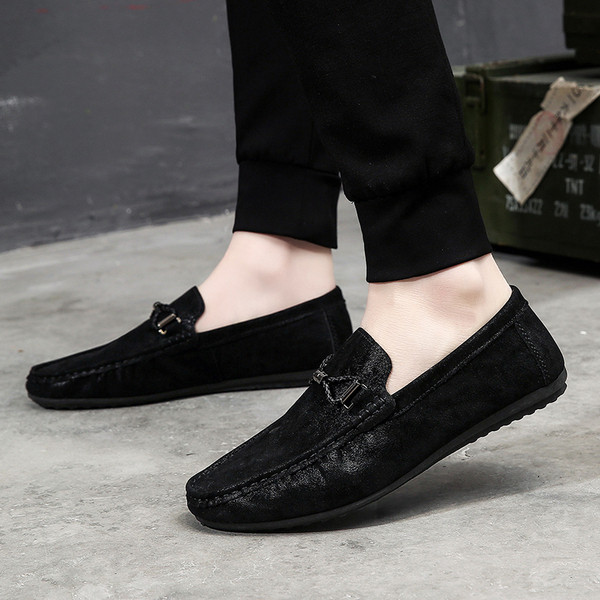 Mocasini eleganti pentru bărbați în negru și gri