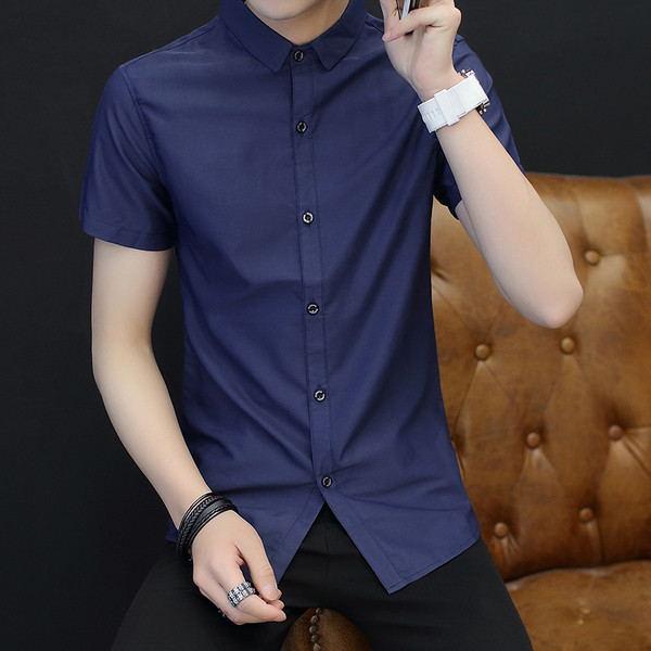 Férfi modern ingmodell Slim három színben