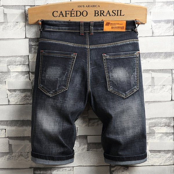 Blugi moderni pentru barbati scurti cu broderie