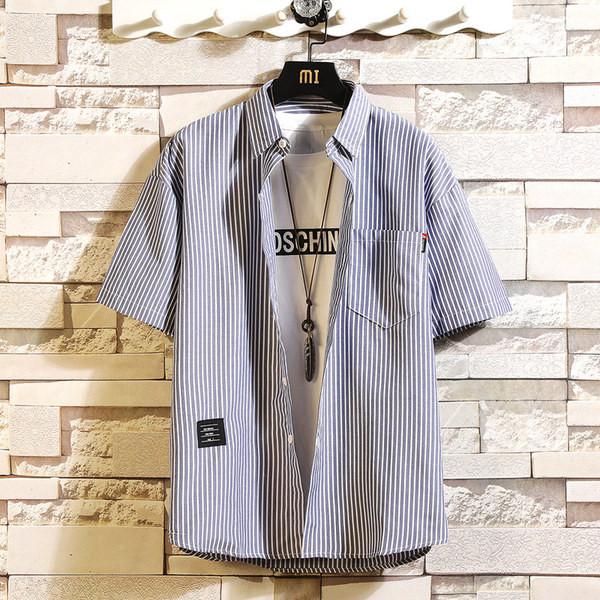 Férfi ing rövid ujjal és zsebbel, három színben