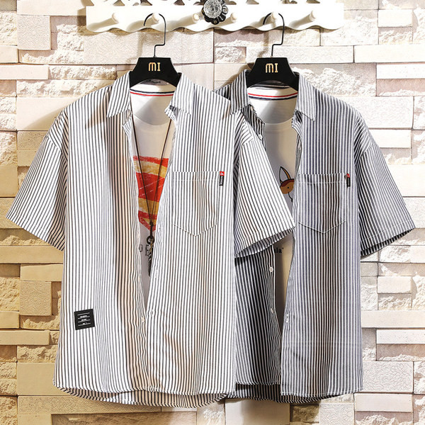 Férfi ing rövid ujjal és zsebbel, három színben