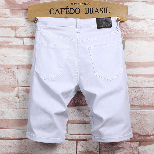 Pantaloni scurți stilați pentru bărbați, cu inscripții și motive rupte