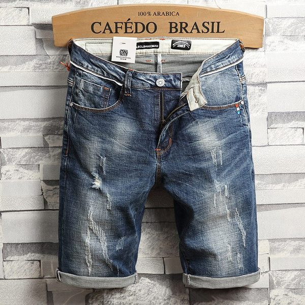 Pantaloni scurți la modă pentru bărbați în albastru