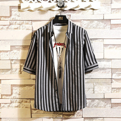 Férfi csíkos ing rövid ujjal, két színben