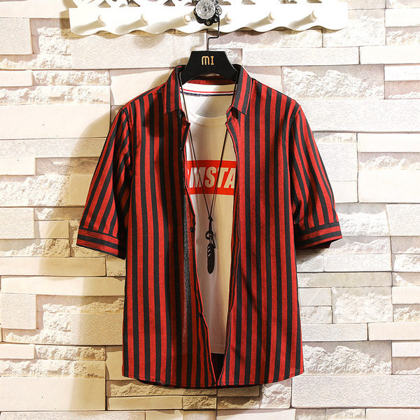 Férfi csíkos ing rövid ujjal, két színben