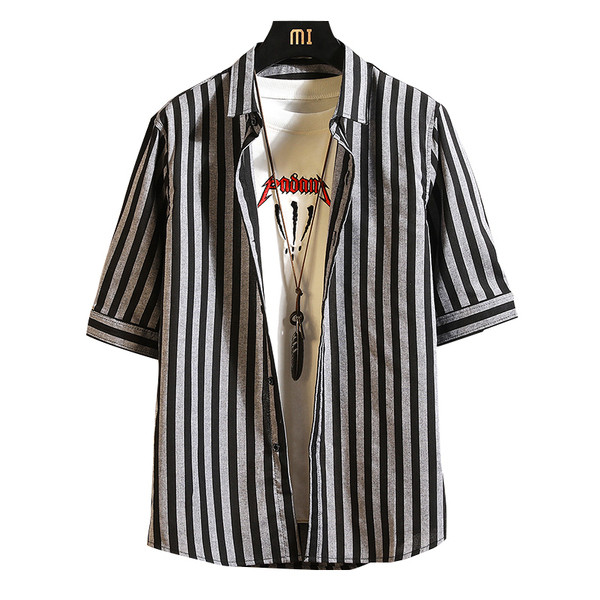 Férfi csíkos ing rövid ujjal, két színben