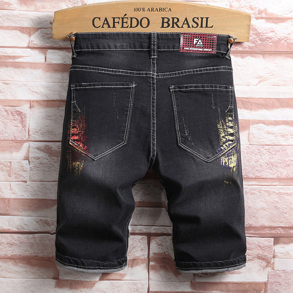 Blugi scurti colorați pentru bărbați cu cizme