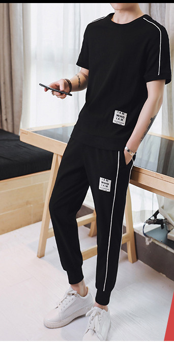 Καθημερινό σετ μαύρων ανδρών σε μαύρο χρώμα - διάφορα μοντέλα