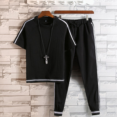 Καθημερινό σετ μαύρων ανδρών σε μαύρο χρώμα - διάφορα μοντέλα