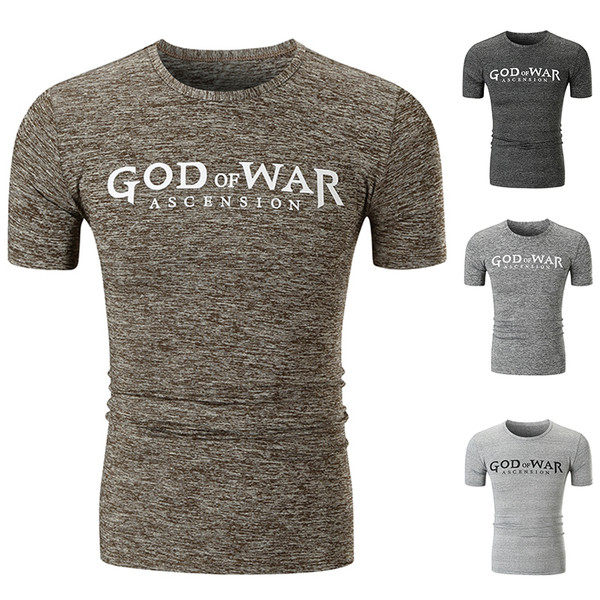 Alkalmi férfi póló O-nyakkal, több színben felirattal