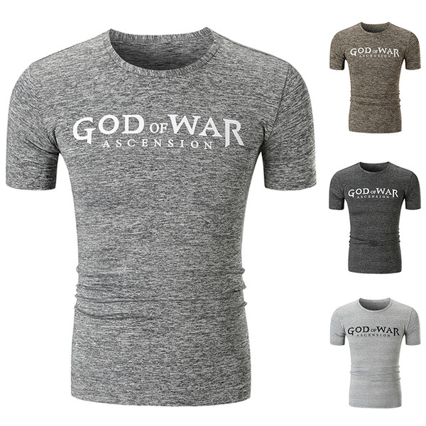 Alkalmi férfi póló O-nyakkal, több színben felirattal