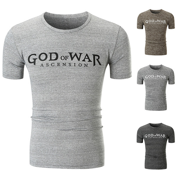 Alkalmi férfi póló O-nyakkal, több színben felirattal