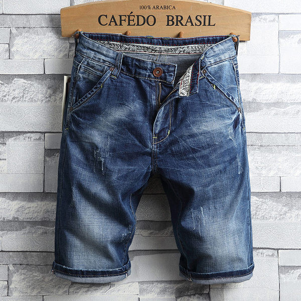 Pantaloni scurți simpli pentru bărbați în albastru