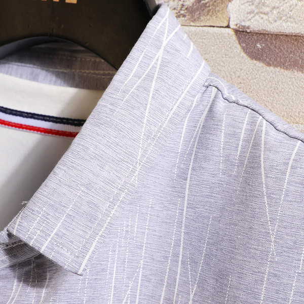 Cămașă casual pentru bărbați cu inscripție verde și gri