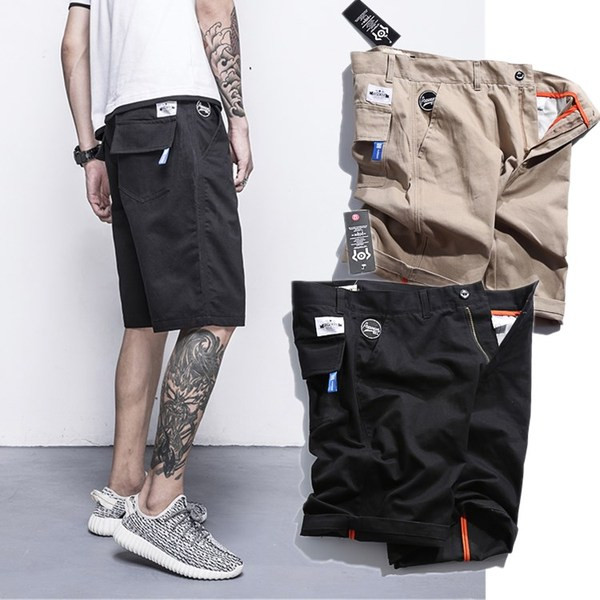 Sport-alkalmi férfi rövidnadrág zsebekkel, három színben