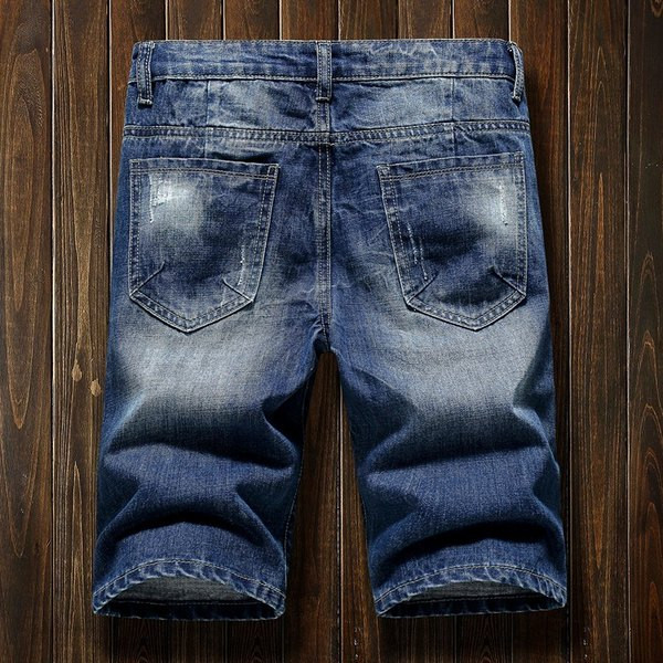 Pantaloni scurți din denim la modă pentru bărbați în albastru
