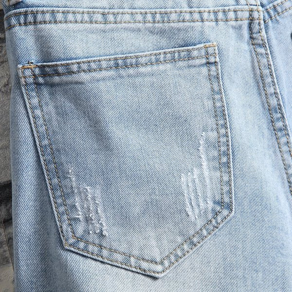 Blugi scurti simpli pentru bărbați în albastru