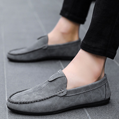 Mocasini casual barbatesti in negru si gri