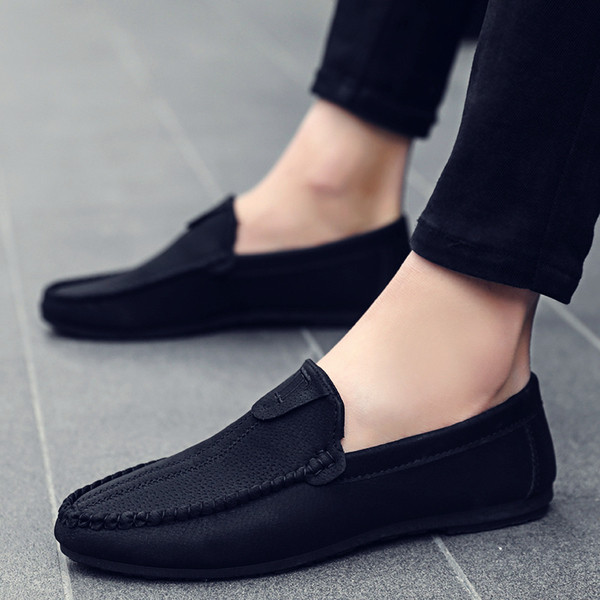 Mocasini casual barbatesti in negru si gri