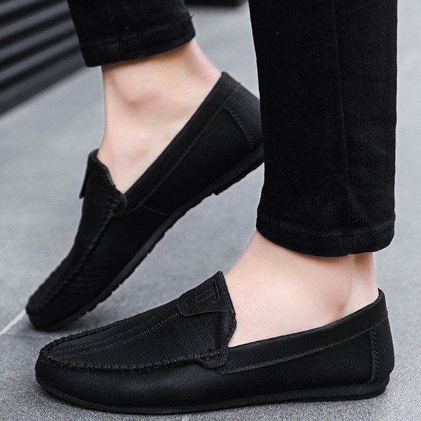 Mocasini casual barbatesti in negru si gri